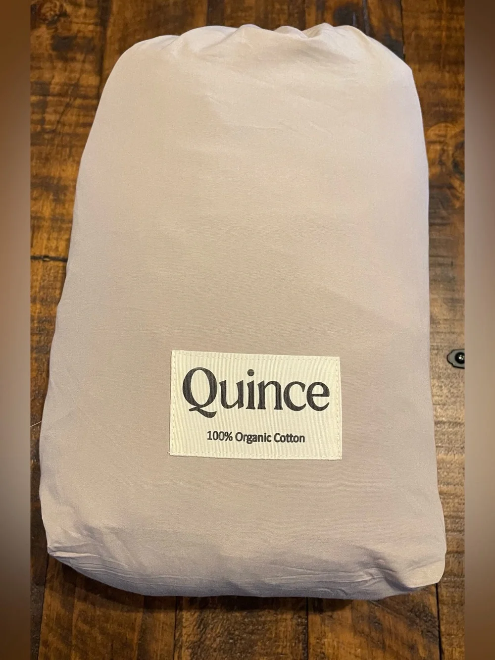 NEW Quince Organic Crisp Percale Duvet Cover Set, King/Cal (Dove)